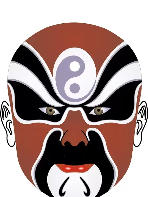 Peking Opera Masks Illustration Material