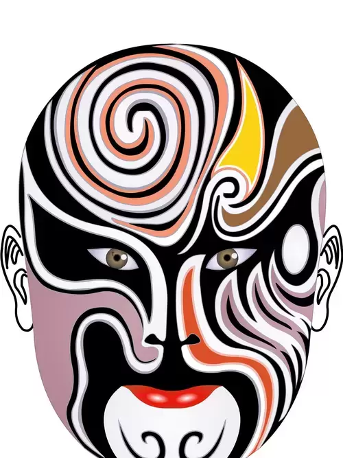 Peking Opera Masks Illustration Material