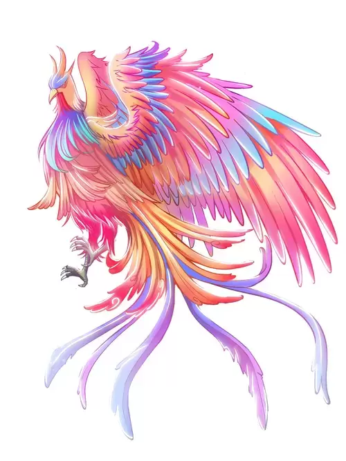 Legendary Animal,Vermilion Bird Illustration Material