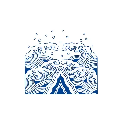 Blue And White Porcelain Pattern Illustration Material
