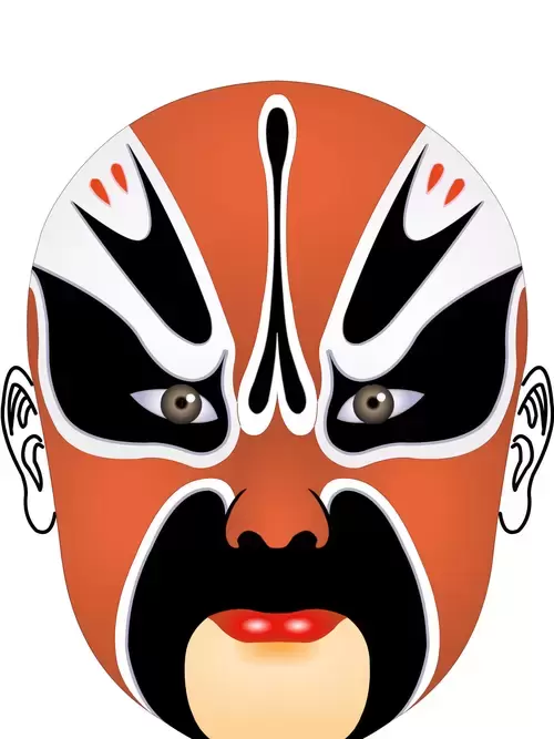 Peking Opera Masks Illustration Material