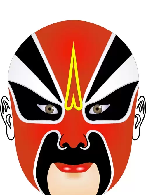 Peking Opera Masks Illustration Material