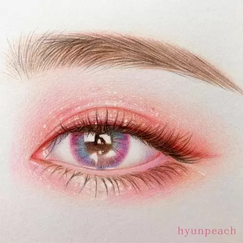 Beautiful Girl,Purple Eyes Illustration Material