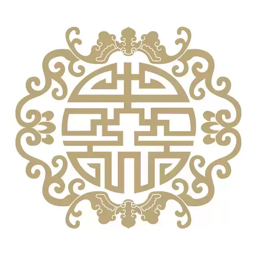 Openwork engraving pattern,Chinese character Illustration Material