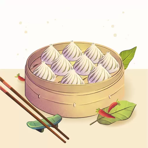 Local cuisine Illustration Material