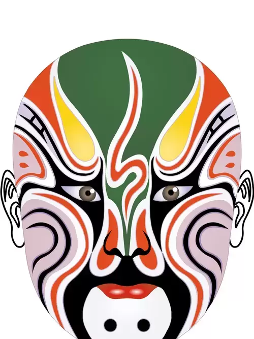 Peking Opera Masks Illustration Material