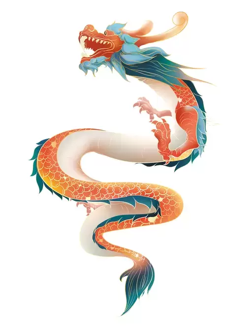 Chinese Dragon Illustration Material