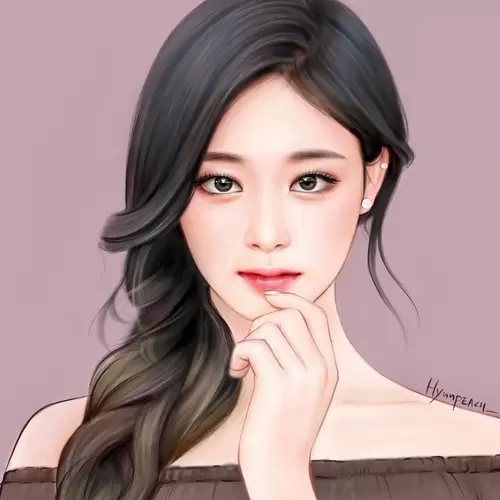 Beautiful Girl,Gentle As Water Illustration Material