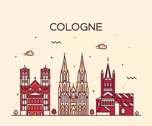 Global City,Cologne Illustration Material