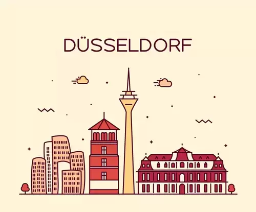 Global City,Dusseldorf Illustration Material