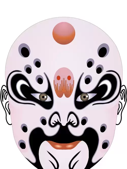 Peking Opera Masks Illustration Material