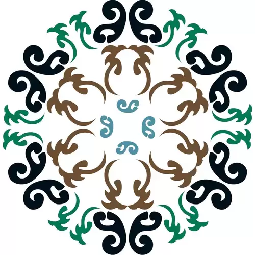 Symmetrical Pattern Illustration Material