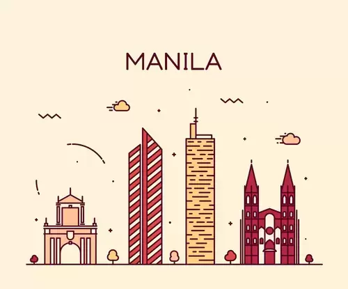 Global City,Manila Illustration Material