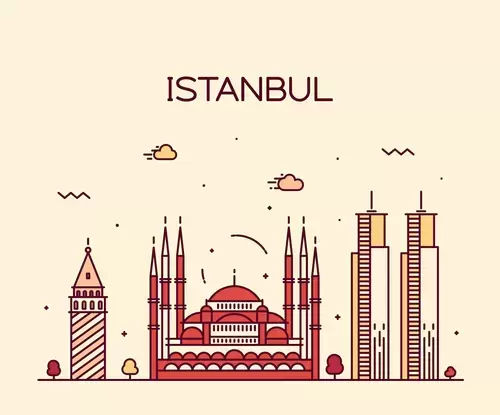 Global City,Istanbul Illustration Material