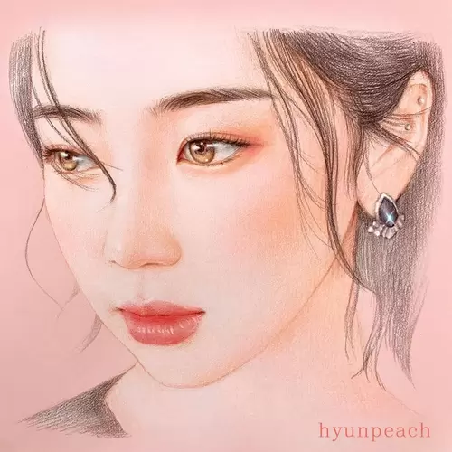 Beautiful Girl,Gemstone Earrings Illustration Material