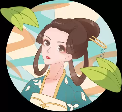 Girl in Cheongsam Illustration Material