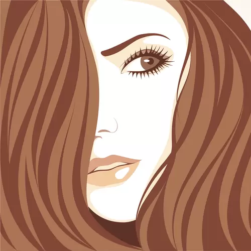 Fashion Woman,Cartoon Avatar Illustration Material