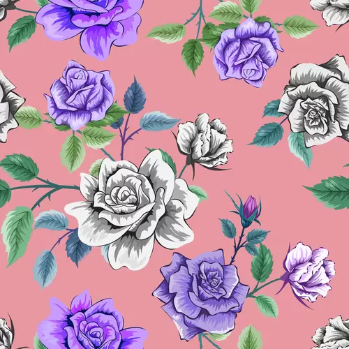 Flower Pattern Illustration Material