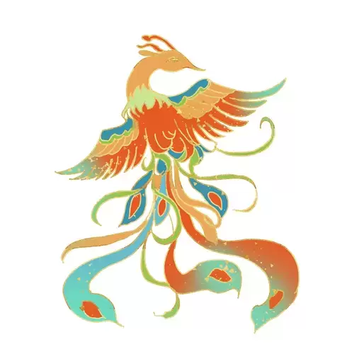 Chinese Phoenix Illustration Material