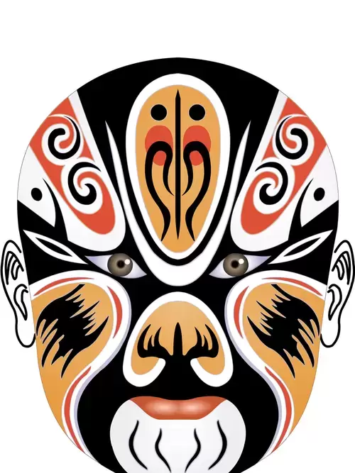 Peking Opera Masks Illustration Material