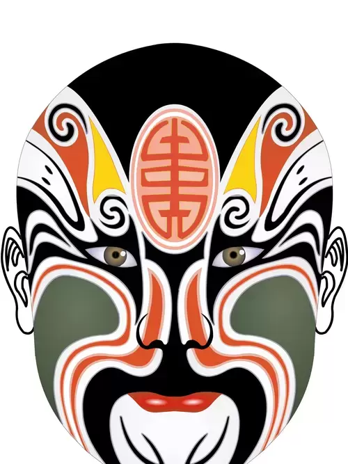 Peking Opera Masks Illustration Material