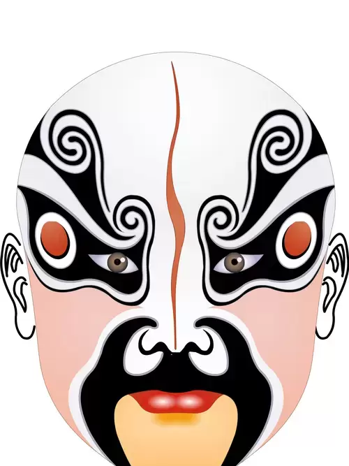 Peking Opera Masks Illustration Material