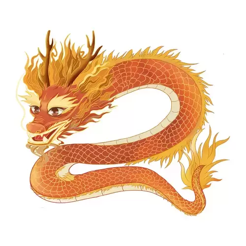 Chinese Dragon Illustration Material