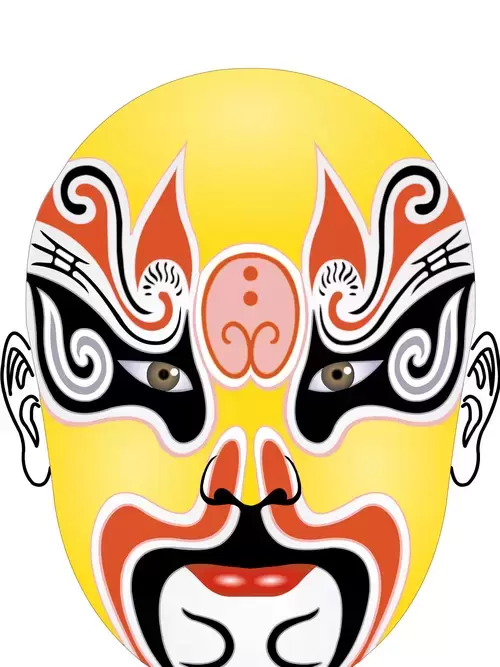 Peking Opera Masks Illustration Material