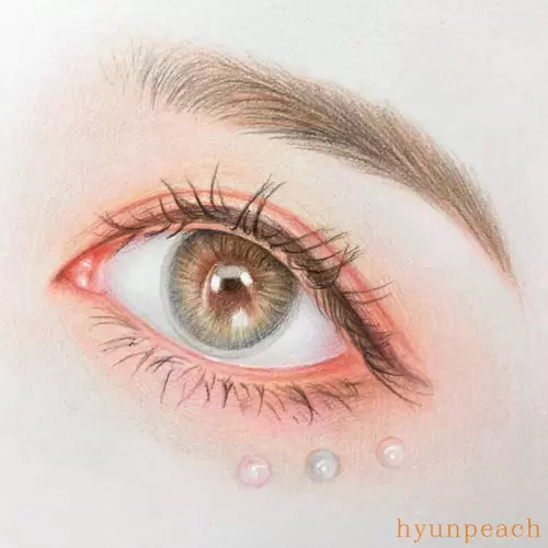 Beautiful Girl,Right eye Illustration Material