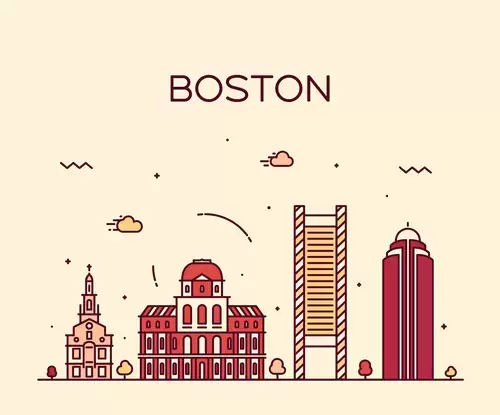 Global City,Boston Illustration Material