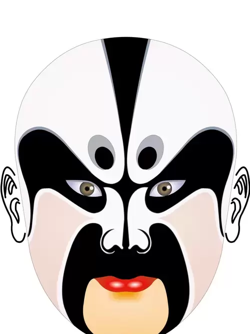 Peking Opera Masks Illustration Material