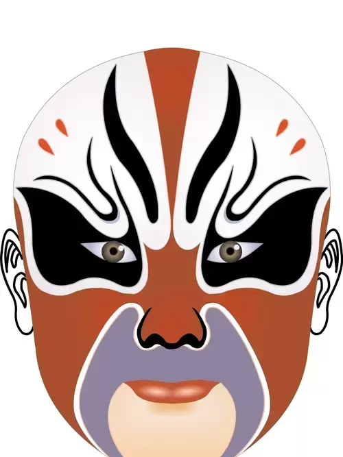 Peking Opera Masks Illustration Material