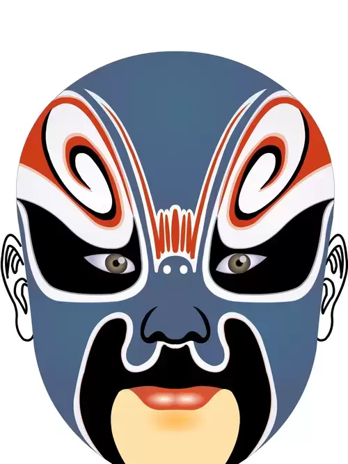 Peking Opera Masks Illustration Material