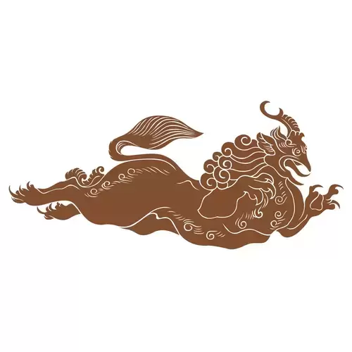 Ancient Auspicious Animals Pattern,Kirin Illustration Material