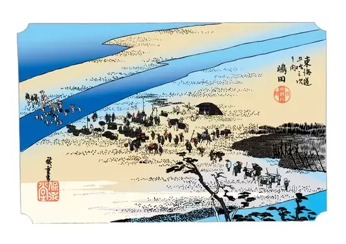 Japanese Ukiyo-e Illustration Material