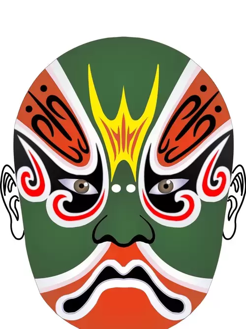 Peking Opera Masks Illustration Material