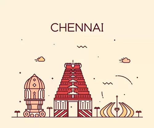 Global City,Chennai Illustration Material