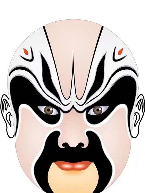 Peking Opera Masks Illustration Material