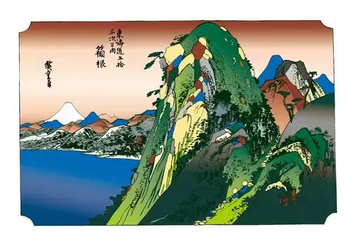 Japanese Ukiyo-e Illustration Material