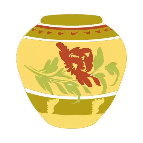 ancient pottery pattern Illustration Material