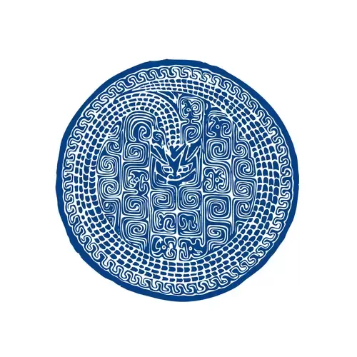 Blue And White Porcelain Pattern Illustration Material