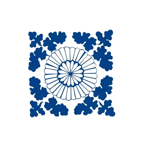 Blue And White Porcelain Pattern Illustration Material