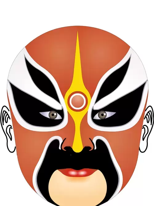 Peking Opera Masks Illustration Material