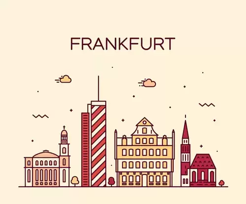 Global City,Frankfurt Illustration Material