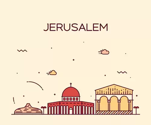 Global City,Jerusalem Illustration Material