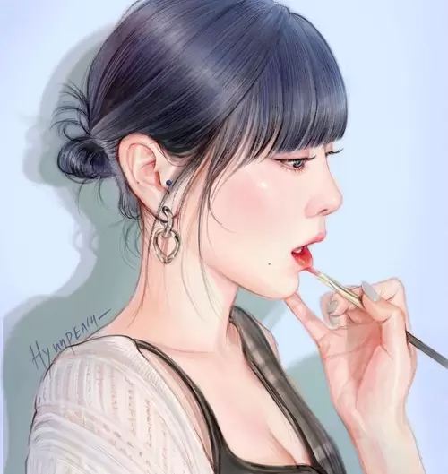 Beautiful Girl,Makeup Illustration Material