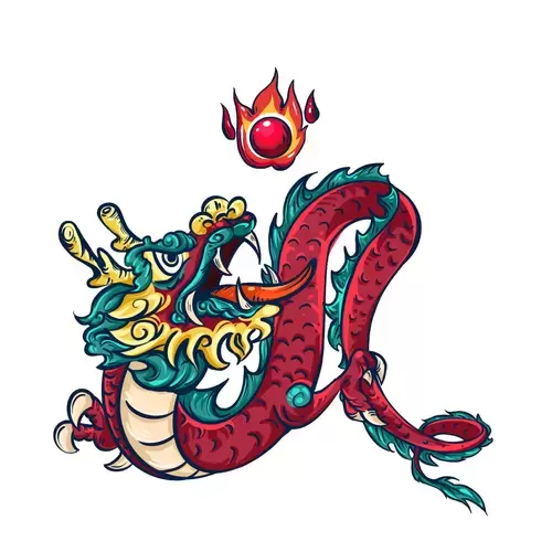 Chinese Dragon Illustration Material