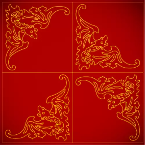 Chinese character pattern Illustration Material