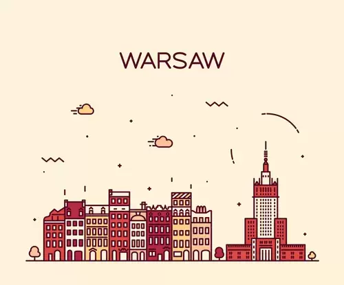 Global City,Warsaw Illustration Material