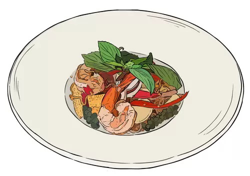 Thai food Illustration Material